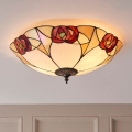 Endon 64182 - Candeeiro de teto Tiffany INGRAM 2xE27/60W/230V, diâmetro 45 cm