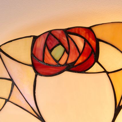 Endon 64182 - Candeeiro de teto Tiffany INGRAM 2xE27/60W/230V, diâmetro 45 cm