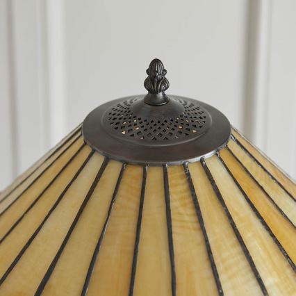 Endon 64192 - Candeeiro de pé Tiffany JAMELIA 2xE27/60W/230V, diâmetro 50 cm