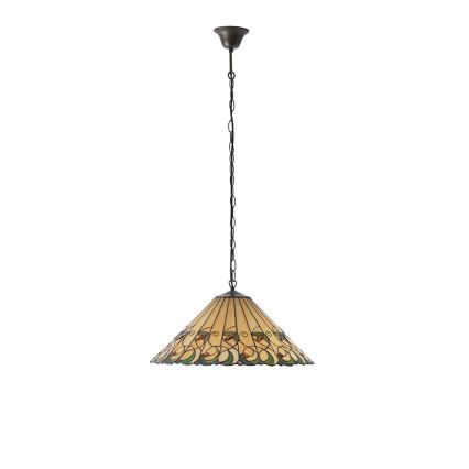 Endon 64194 - Lustre com corrente Tiffany JAMELIA 3xE27/60W/230V diâmetro 50 cm