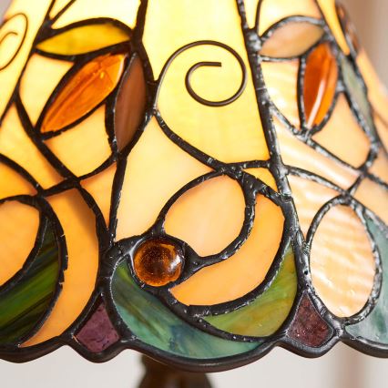 Endon 64196 - Candeeiro de mesa Tiffany JAMELIA 1xE14/40W/230V, diâmetro 20 cm