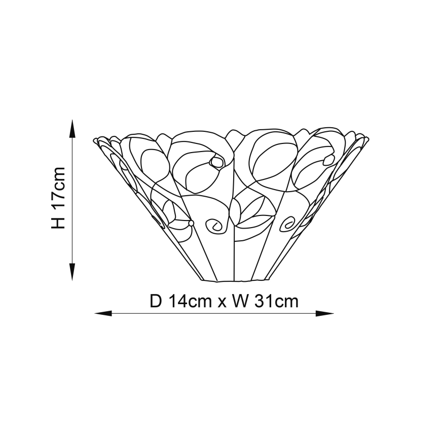 Endon 64198 - Aplique de parede Tiffany JAMELIA 1xE14/40W/230V