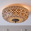 Endon 64276 - Candeeiro de teto Tiffany MILLE FEUX 2xE27/60W/230V, diâmetro 45 cm