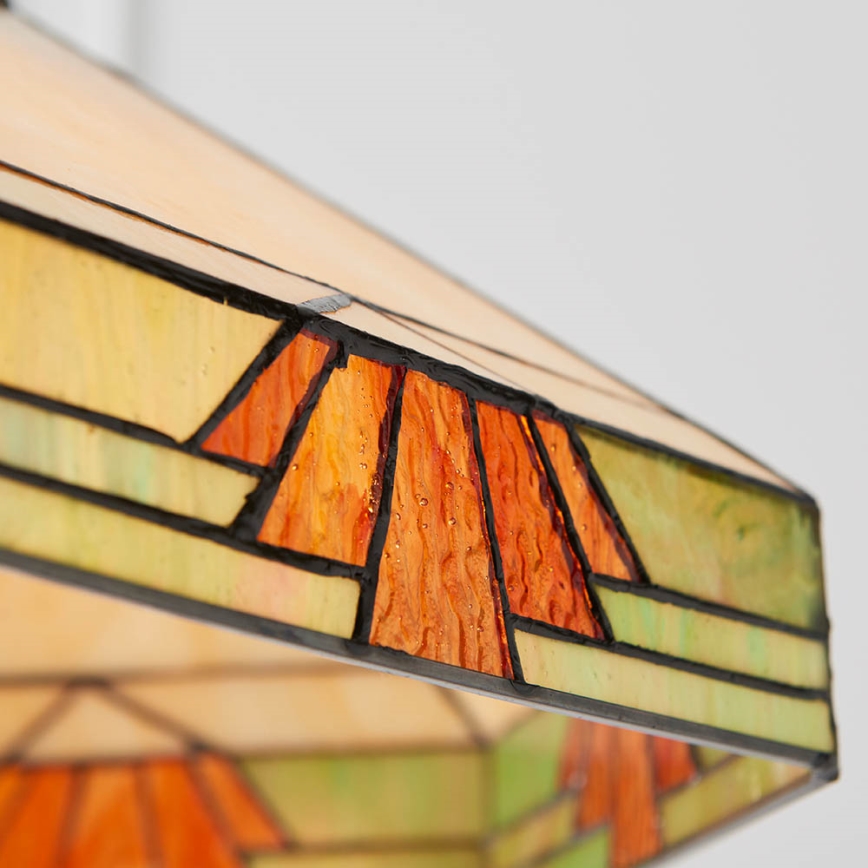 Endon 64285 - Lustre com corrente Tiffany NEVADA 1xE27/60W/230V Ø 35 cm