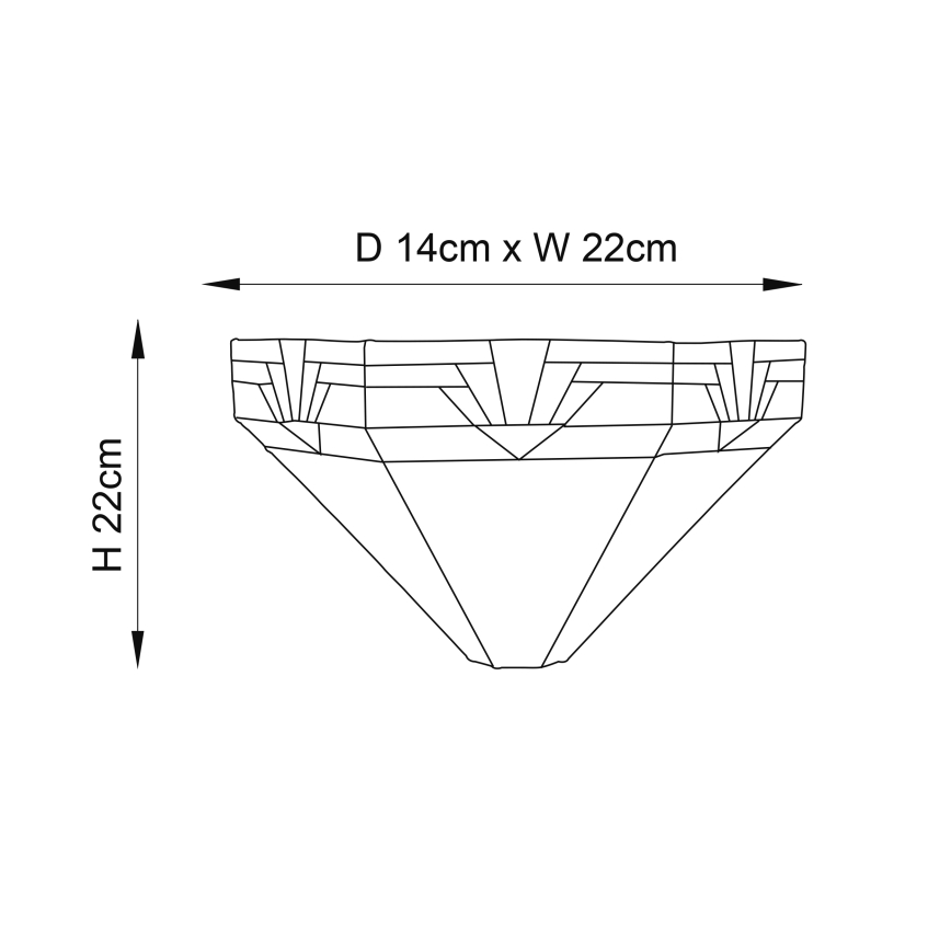 Endon 64288 - Aplique de parede Tiffany NEVADA 1xE14/40W/230V