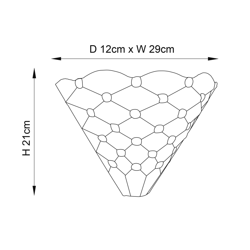 Endon 64302 - Candeeiro de parede Tiffany PEARL 1xE14/40W/230V