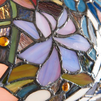 Endon 64323 - Candeeiro de pé Tiffany SULLIVAN 2xE27/60W/230V Ø56 cm