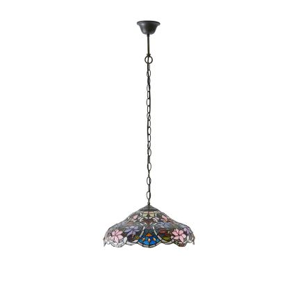 Endon 64325 - Lustre com corrente Tiffany SULLIVAN 1xE27/60W/230V Ø 40 cm