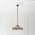Endon 64385 - Lustre com corrente Tiffany WILLOW 1xE27/60W/230V Ø 35 cm
