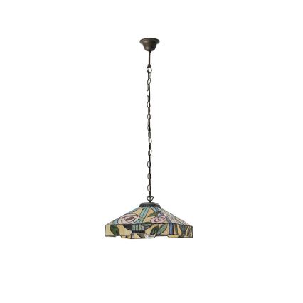 Endon 64385 - Lustre com corrente Tiffany WILLOW 1xE27/60W/230V Ø 35 cm