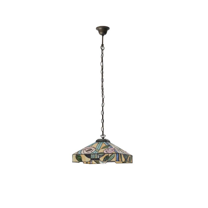 Endon 64385 - Lustre com corrente Tiffany WILLOW 1xE27/60W/230V Ø 35 cm