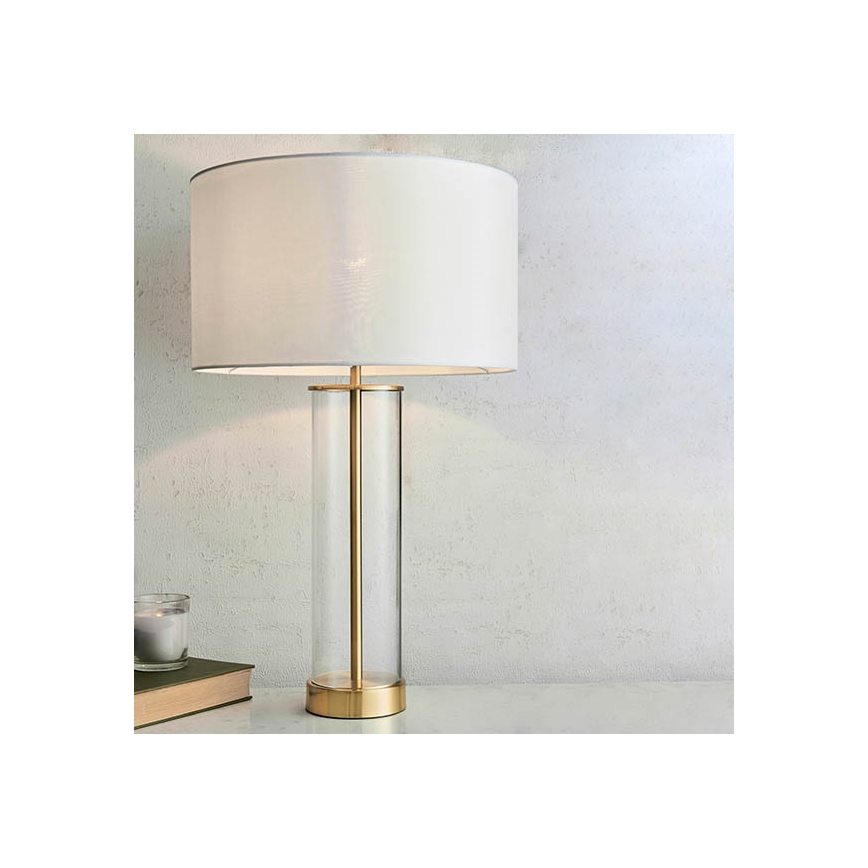 Endon 68802 - Lâmpada de mesa regulável por toque LESSINA 1xE27/10W/230V dourada/branca