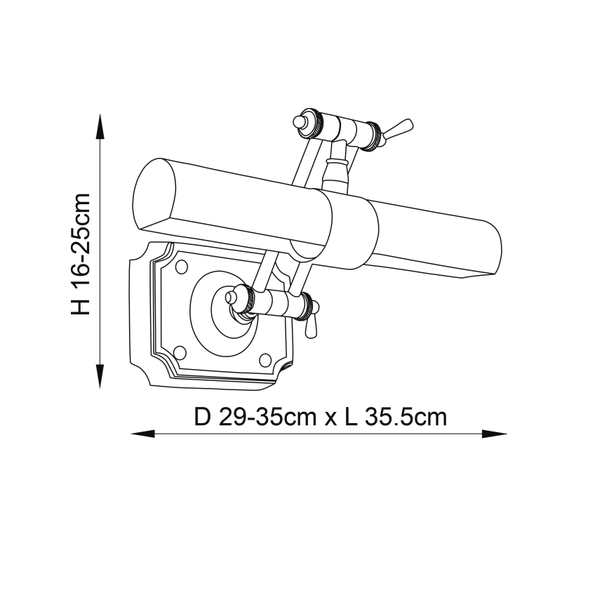 Endon 69832 - Aplique para quadros WINCHESTER 2xE14/6W/230V 35,5 cm latão