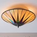 Endon 70240 - Candeeiro de teto Tiffany DARK STAR 2xE27/40W/230V, diâmetro 49 cm