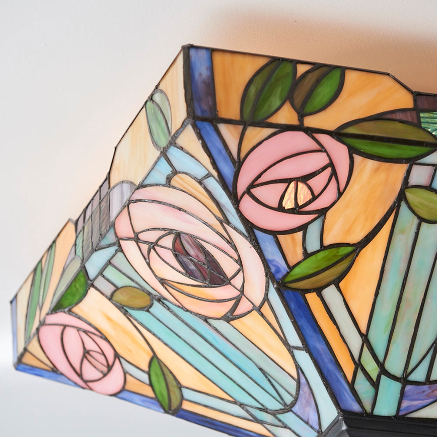 Endon 70698 - Candeeiro de teto Tiffany WILLOW 2xE27/60W/230V