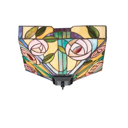 Endon 70699 - Candeeiro de teto Tiffany WILLOW 2xE27/60W/230V 35x35 cm