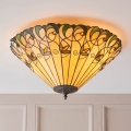 Endon 70706 - Candeeiro de teto Tiffany JAMELIA 2xE27/60W/230V Ø 50 cm
