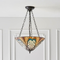 Endon 70750 - Lustre Tiffany HECTOR com corrente, 3xE27/60W/230V, diâmetro 40 cm