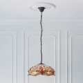 Endon 70824 - Lustre com corrente Tiffany DRAGONFLY 3xE27/60W/230V, diâmetro 41 cm