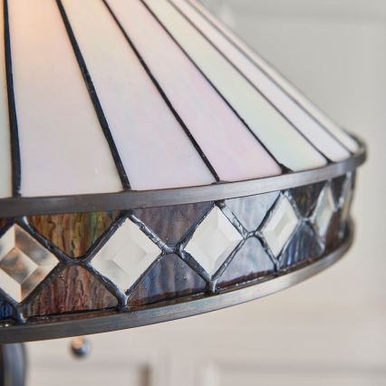 Endon 70936 - Candeeiro de pé Tiffany FARGO 2xE27/60W/230V Ø 50 cm