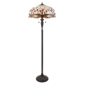 Endon 70940 - Candeeiro de pé Tiffany DRAGONFLY 2xE27/60W/230V Ø 50 cm