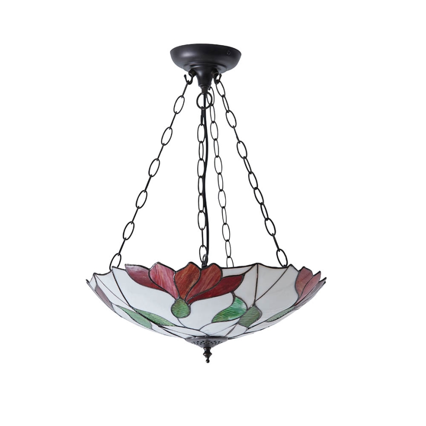 Endon 70946 - Lustre suspenso por corrente Tiffany BOTANICA 3xE27/60W/230V Ø 45 cm