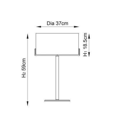 Endon 72631 - Candeeiro de mesa HAYFIELD 1xE27/40W/230V bronze/cinzento