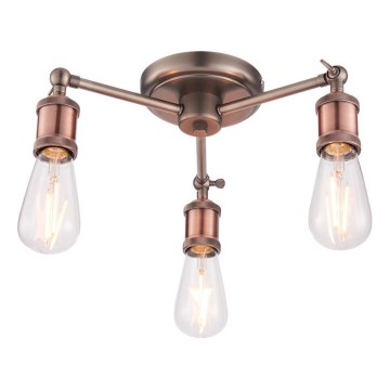 Endon 76124 - Spot halógeno 3xE27/10W/230V cromo fosco/cobre