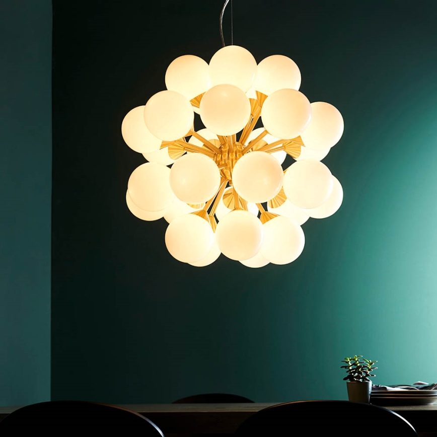 Endon 76499 - Lustre suspenso com cabo OSCAR 28xG9/18W/230V dourado