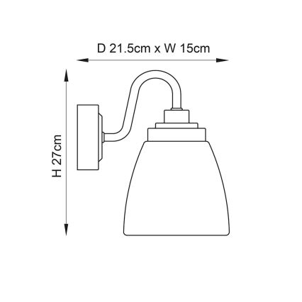 Endon 77088 - Aplique de parede para casa de banho ASHBURY 1xE14/4W/230V IP44 cromo polido