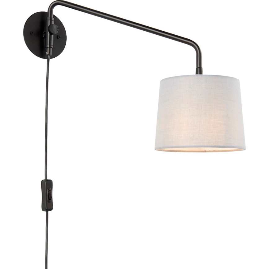 Endon 79500 - Aplique de parede CARLSON 1xE14/40W/230V cinzento/preto