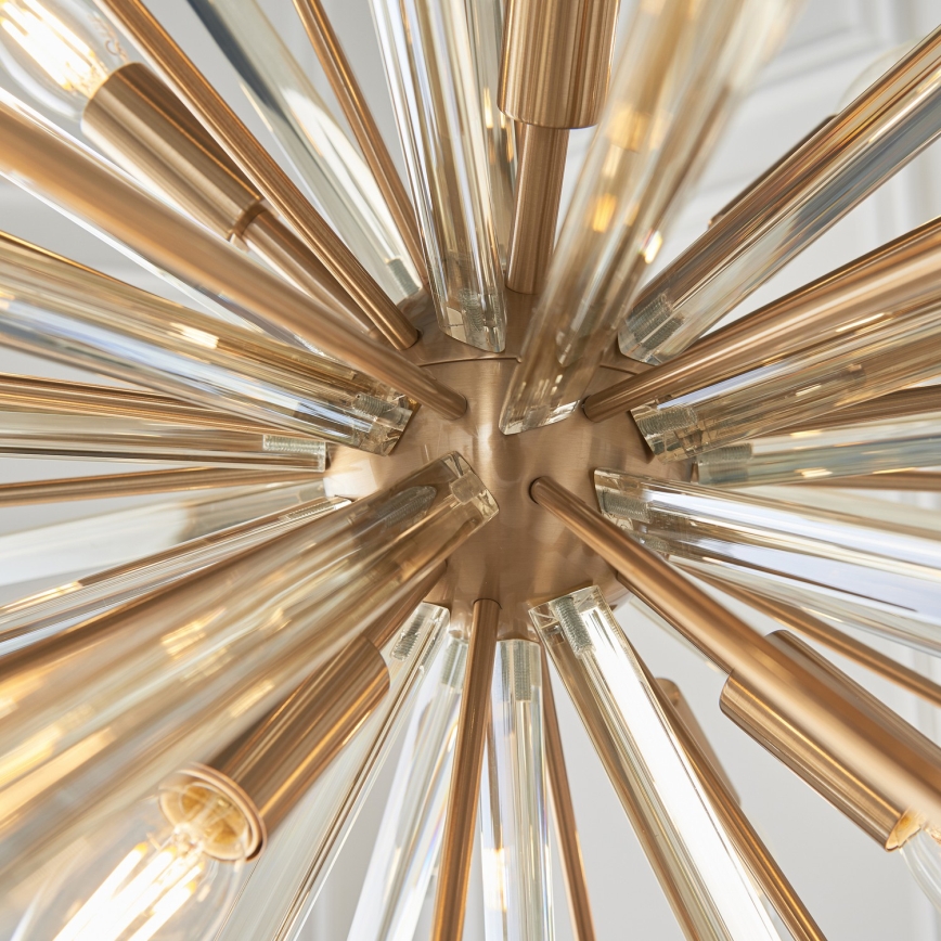 Endon 81935 - Lustre suspenso por corrente 8xE14/40W/230V dourado