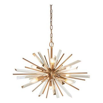 Endon 81936 - Lustre suspenso com corrente 6xE14/40W/230V dourado