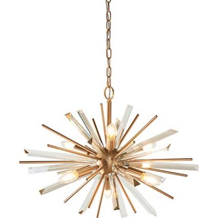 Endon 81936 - Lustre suspenso com corrente 6xE14/40W/230V dourado
