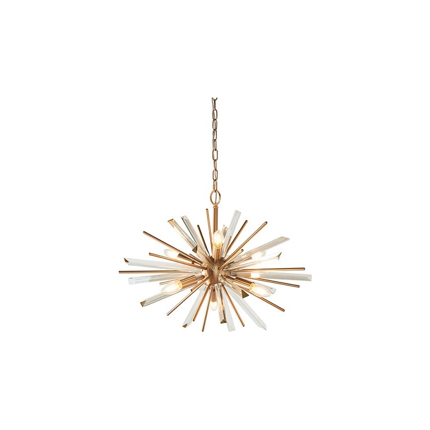 Endon 81936 - Lustre suspenso com corrente 6xE14/40W/230V dourado