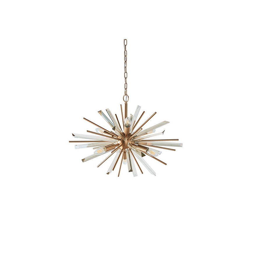 Endon 81936 - Lustre suspenso com corrente 6xE14/40W/230V dourado