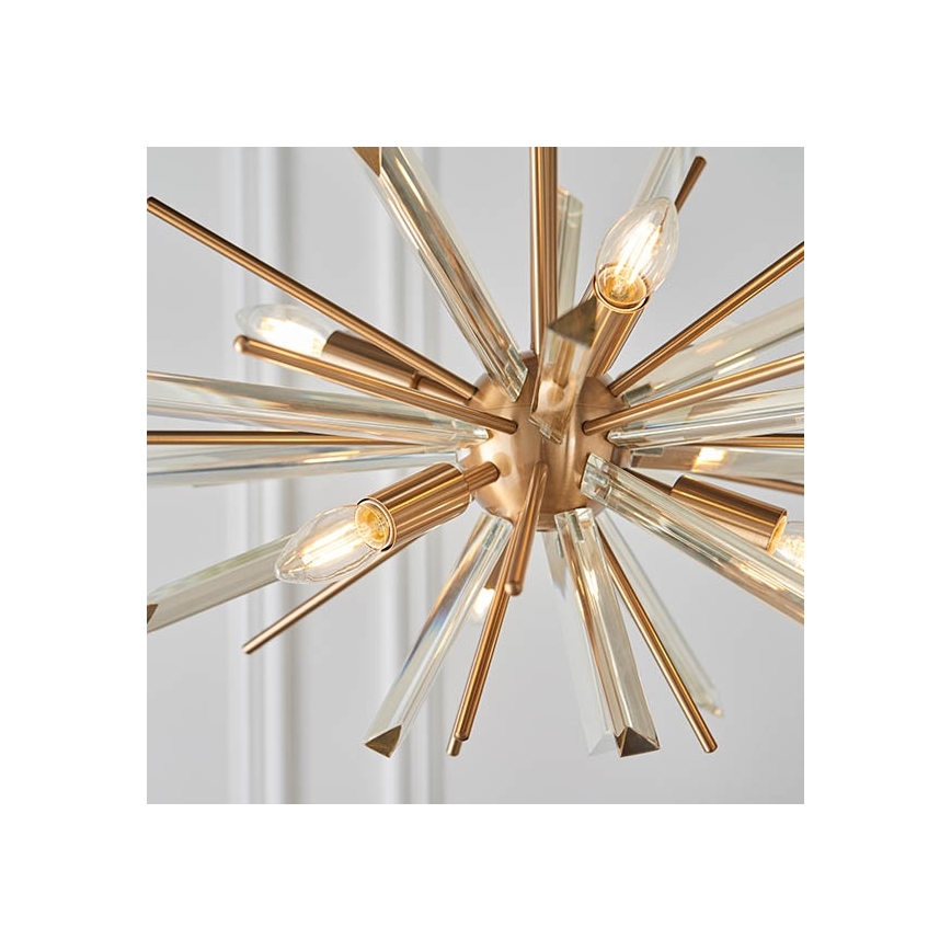 Endon 81936 - Lustre suspenso com corrente 6xE14/40W/230V dourado