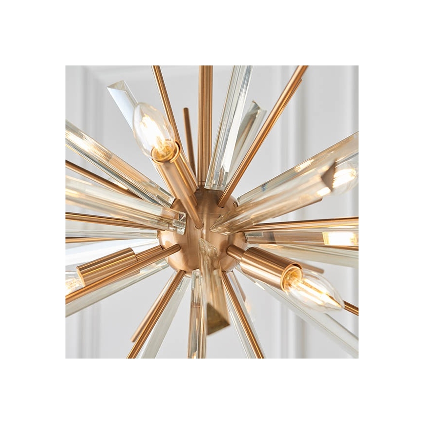 Endon 81936 - Lustre suspenso com corrente 6xE14/40W/230V dourado