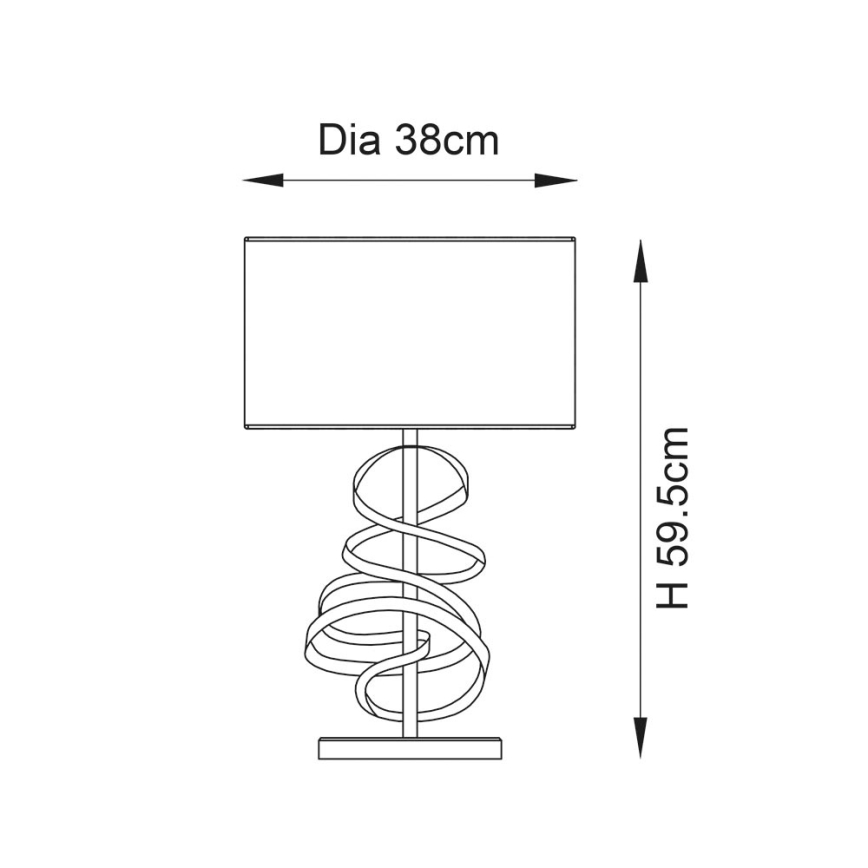 Endon 82071 - Candeeiro de mesa 1xE27/10W/230V branco/latão/preto