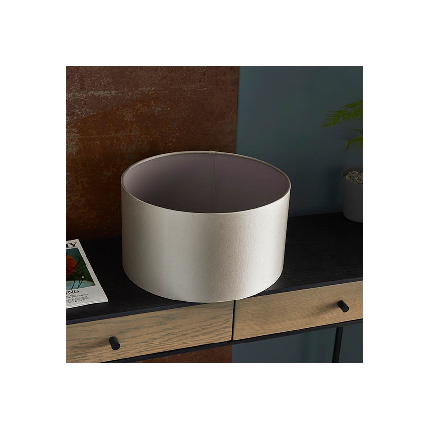 Endon 90024 - Cúpula de substituição para candeeiro de mesa E27, Ø 38 cm, cinzenta