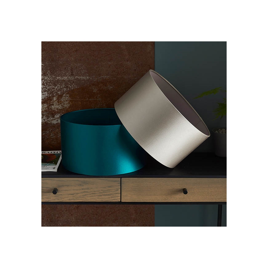 Endon 90024 - Cúpula de substituição para candeeiro de mesa E27, Ø 38 cm, cinzenta