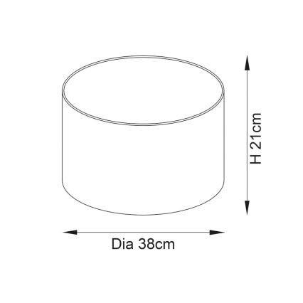 Endon 90024 - Cúpula de substituição para candeeiro de mesa E27, Ø 38 cm, cinzenta