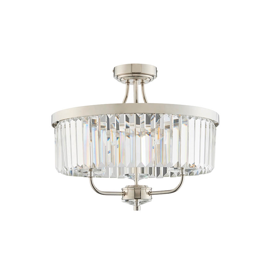 Endon 90264 - Lustre de montagem superficial CHESTERFIELD 3xE14/6W/230V Ø 45 cm cromo brilhante