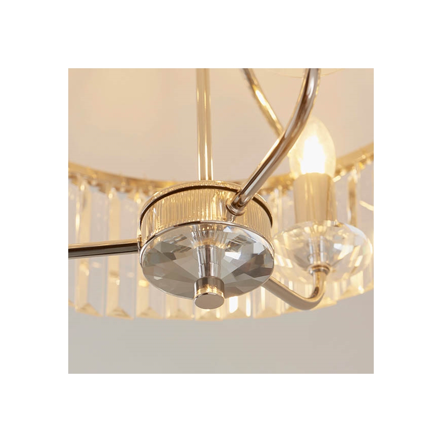 Endon 90264 - Lustre de montagem superficial CHESTERFIELD 3xE14/6W/230V Ø 45 cm cromo brilhante