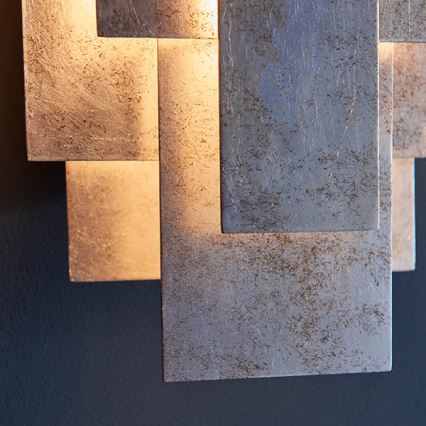 Endon 90451 - Aplique de parede ALZARE 2xG9/3W/230V, acabamento em branco com pátina