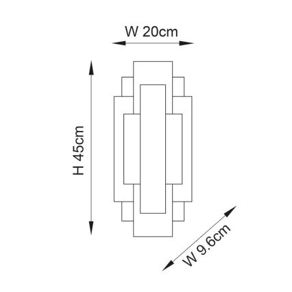 Endon 90451 - Aplique de parede ALZARE 2xG9/3W/230V, acabamento em branco com pátina