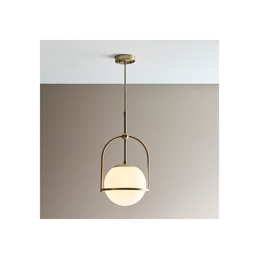 Endon 90844 - Lustre de haste ONTARIO 1xE27/10W/230V latão