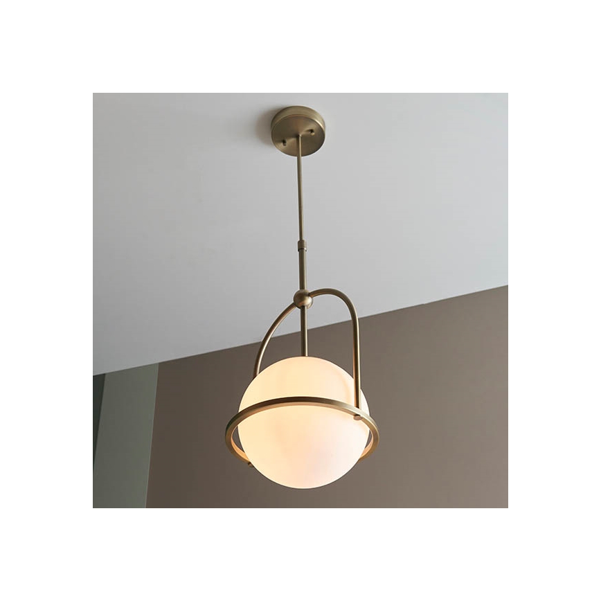 Endon 90844 - Lustre de haste ONTARIO 1xE27/10W/230V latão