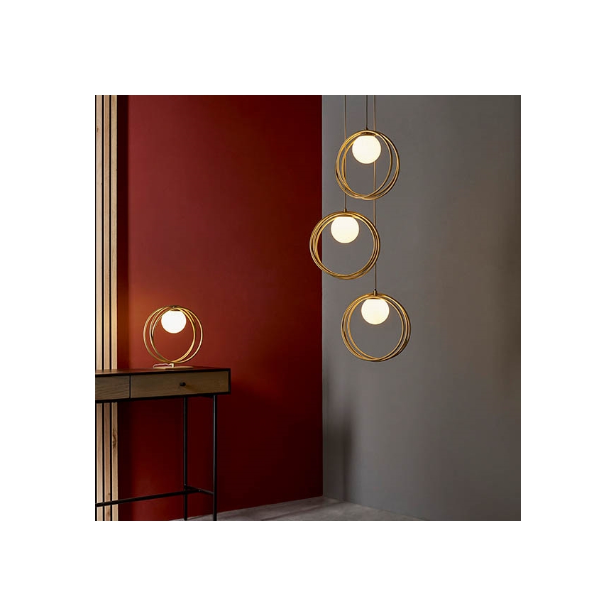 Endon 92491 - Candeeiro de mesa EMILIO 1xG9/3W/230V dourado/branco