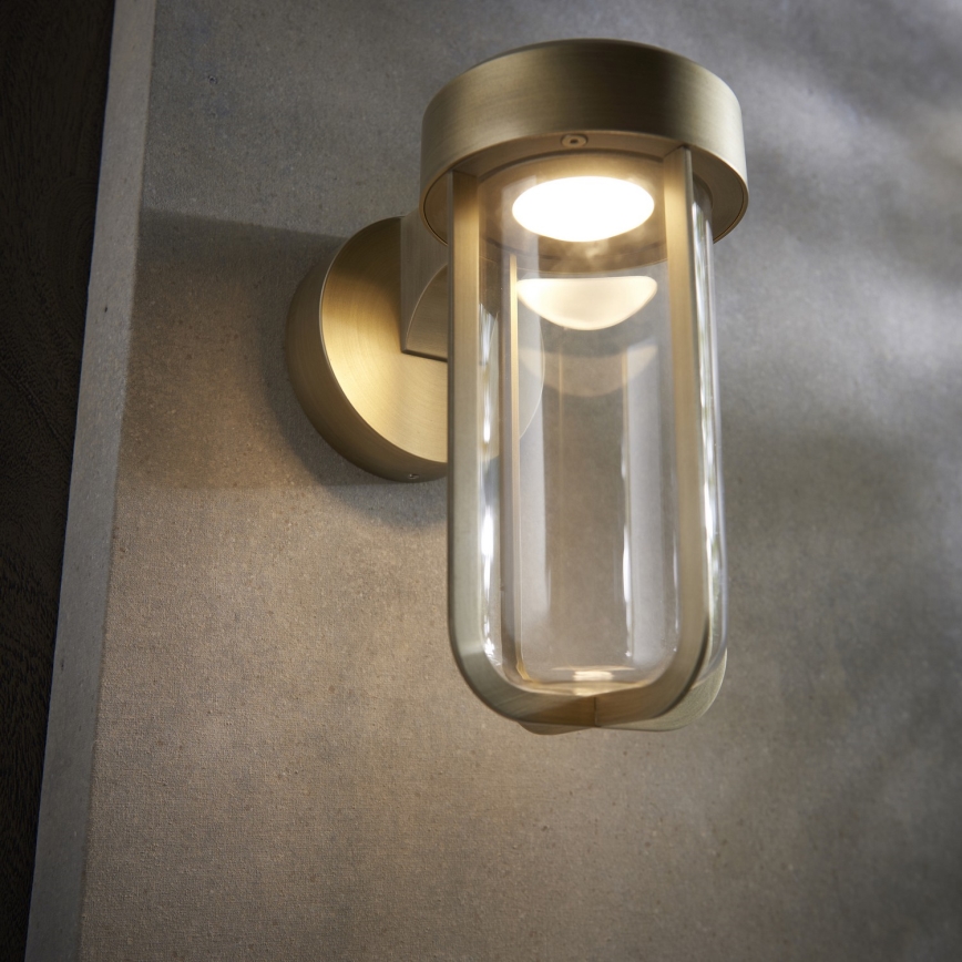 Endon 92856 - Aplique de parede para casa de banho LED/8W/230V IP44 2700K latão